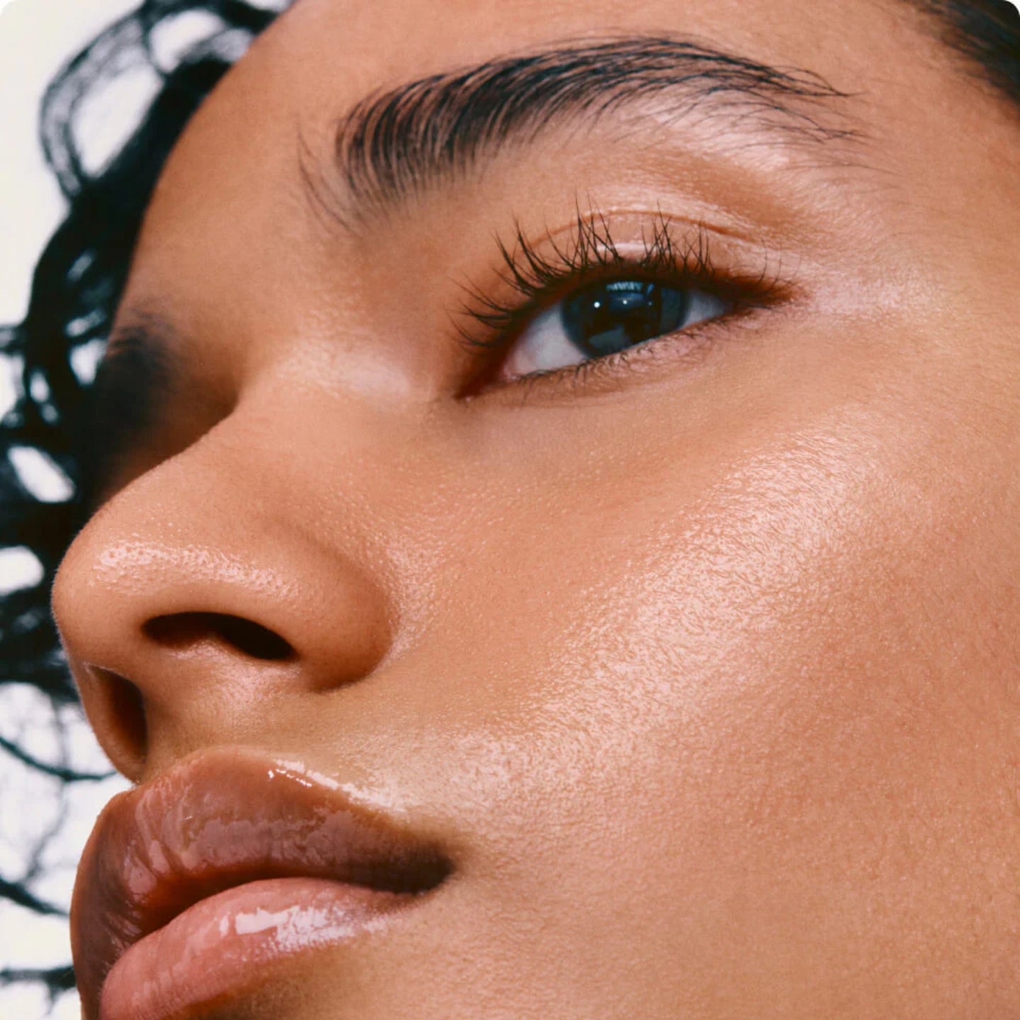 Close-up of a person's eye with detailed makeup