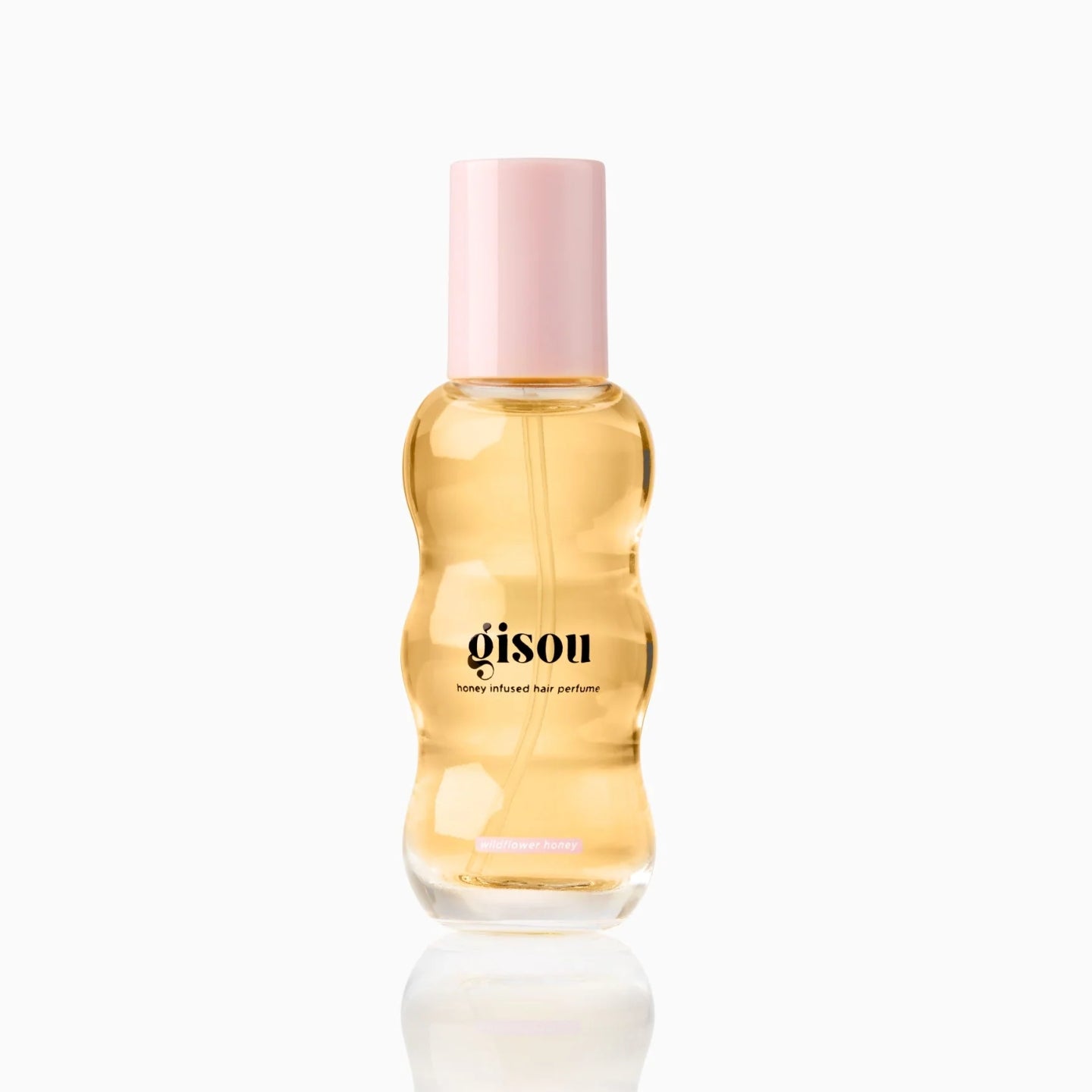 Gison honey infused hair perfume bottle with pink cap on a white background mini size