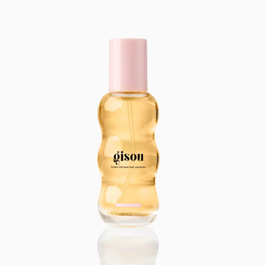 Gison honey infused hair perfume bottle with pink cap on a white background mini size