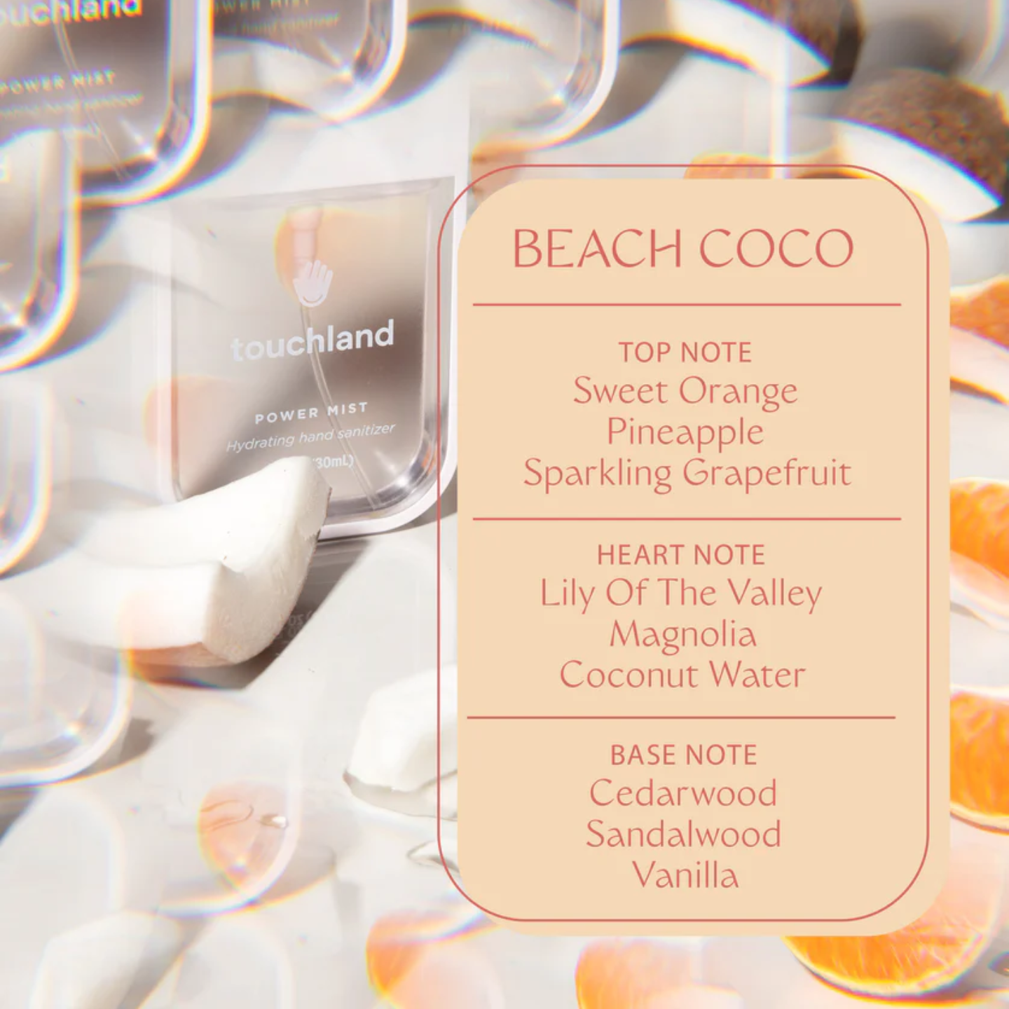 Power Mist Beach Coco Hydrating Hand Sanitizer